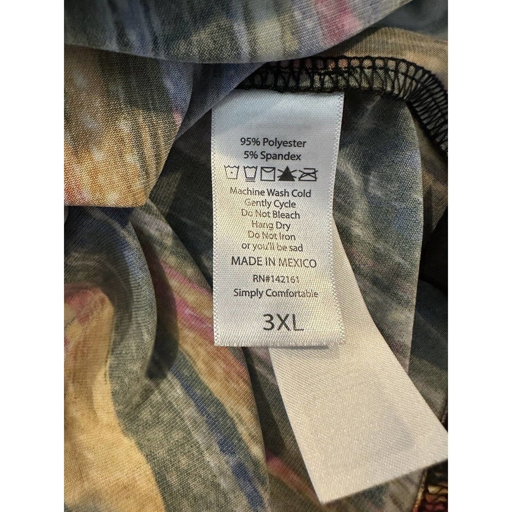 Lularoe Amber Hoodie Long Sleeve Kangaroo Pocket Multi Colored Plus Size 3XL - Picture 6 of 6